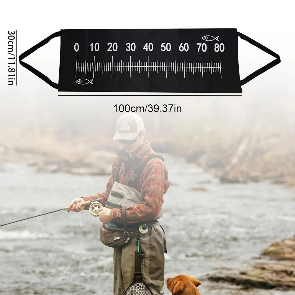 JSFUN A589-130cm Fishing Landing Mat Folding Carp Mat with Tape Measure for Outdoor Carp Trout Fishing - 4