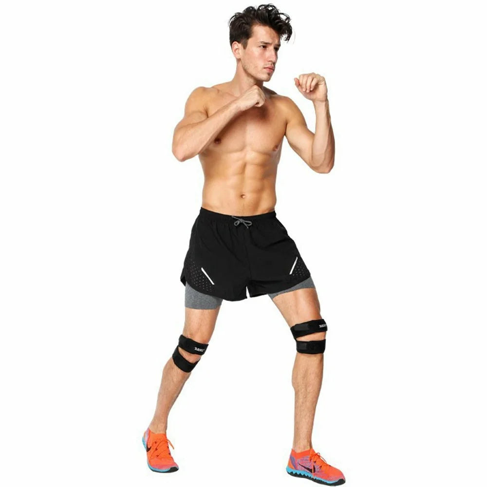 AOLIKES A-7929 1Pc Sports Knee Brace Patella Support Compression Strap for Running Basketball - Black - 4