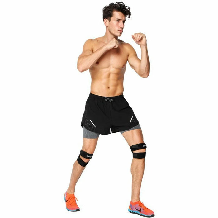 AOLIKES A-7929 1Pc Sports Knee Brace Patella Support Compression Strap for Running Basketball - Black - 4