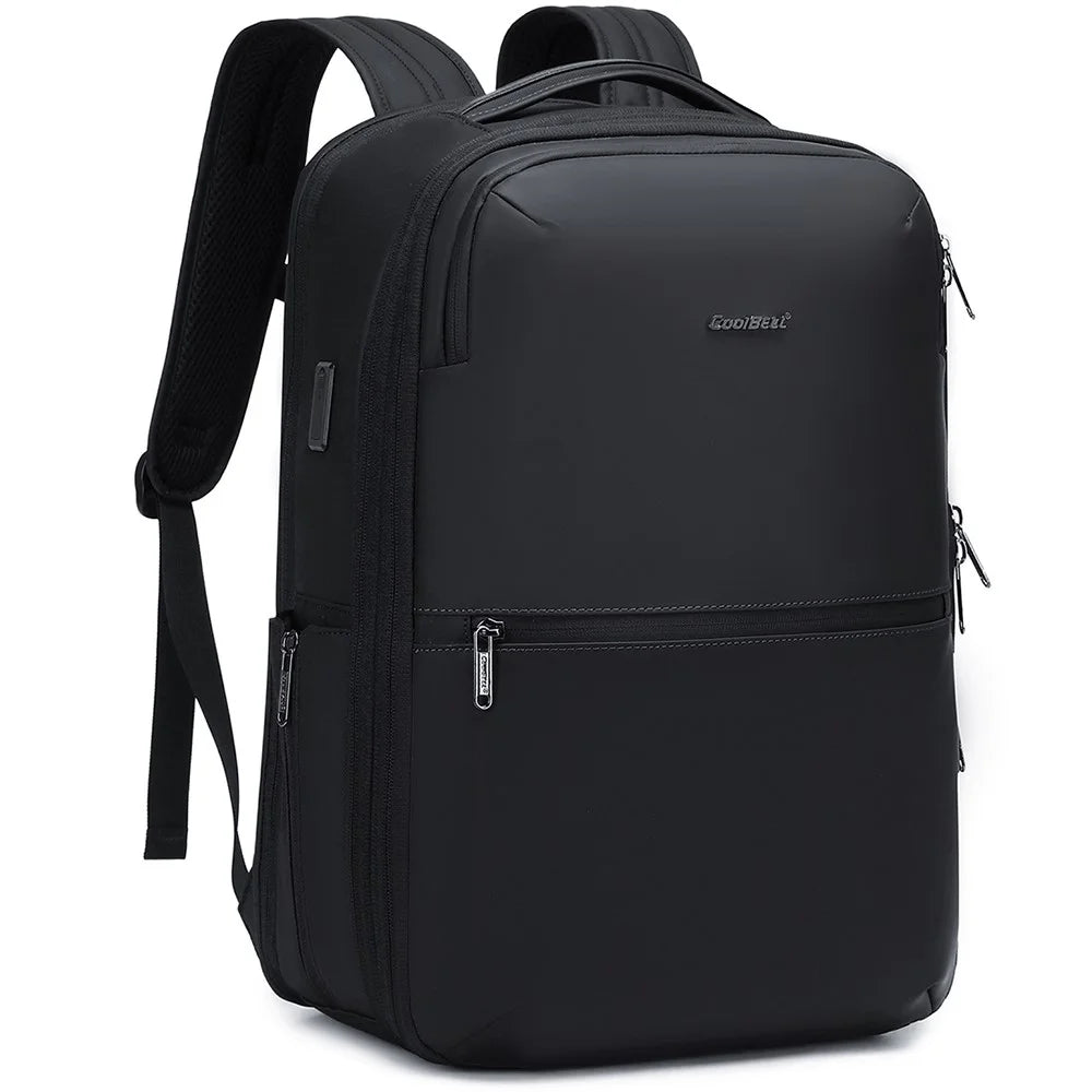 COOLBELL 8309 17 Inch Laptop Backpack Expandable Anti Theft Business Travel Bag with USB Charging Port - Black - 3