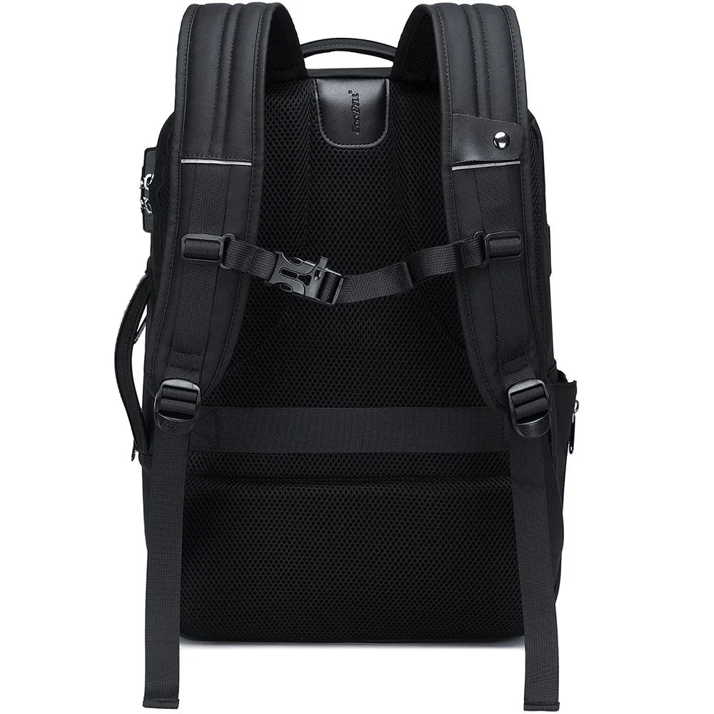 COOLBELL 8309 17 Inch Laptop Backpack Expandable Anti Theft Business Travel Bag with USB Charging Port - Black - 4