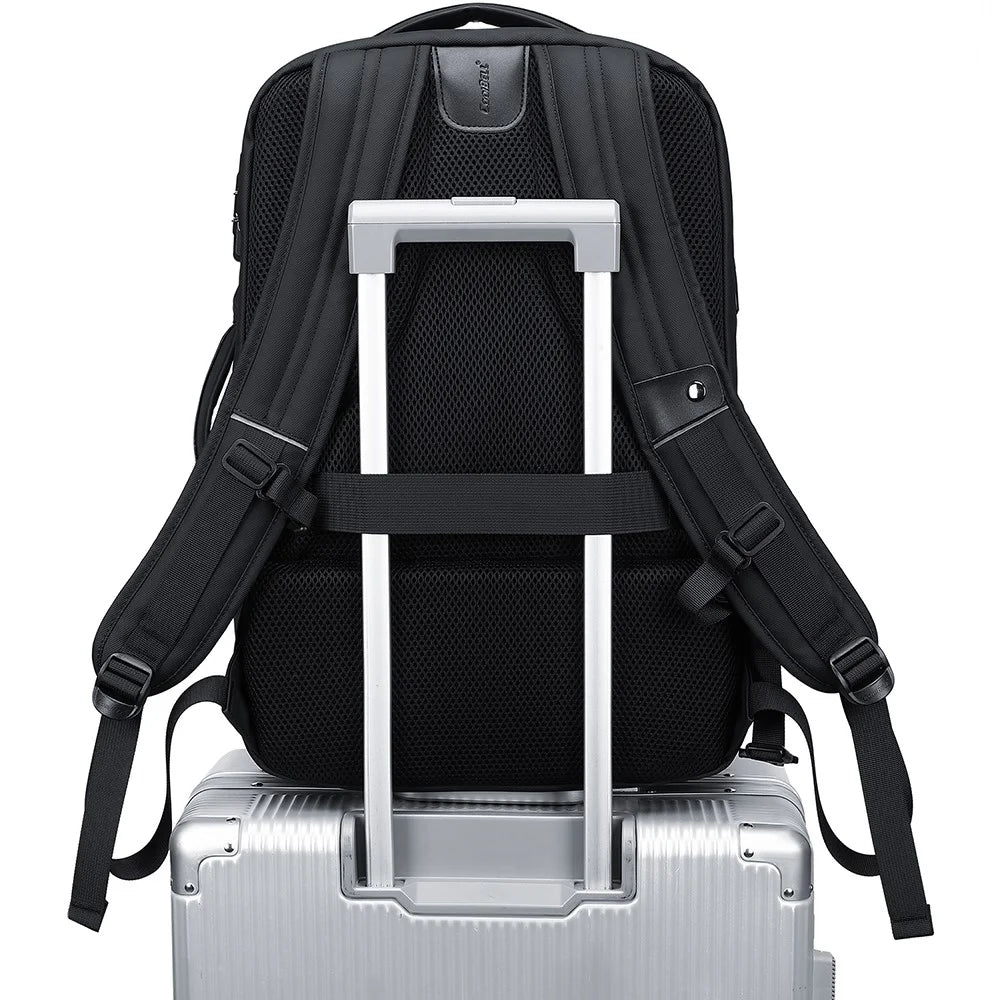 COOLBELL 8309 17 Inch Laptop Backpack Expandable Anti Theft Business Travel Bag with USB Charging Port - Black - 6