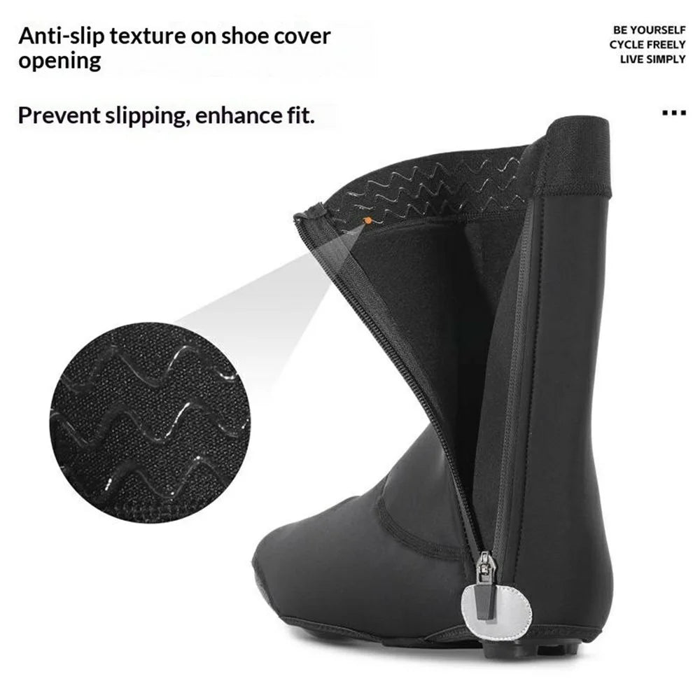 WEST BIKING YP0215050 1 Pair Windproof Cycling Shoes Cover Winter Thermal Overshoes Protector, for Shoe Size 40-43 - 3