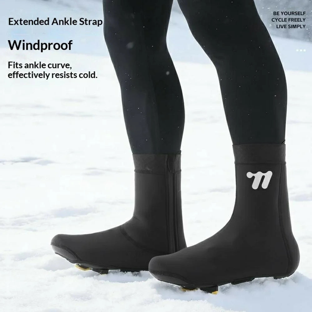 WEST BIKING YP0215050 1 Pair Windproof Cycling Shoes Cover Winter Thermal Overshoes Protector, for Shoe Size 40-43 - 7