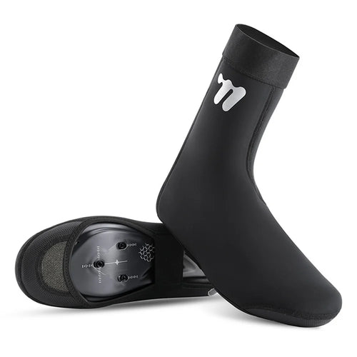 WEST BIKING YP0215050 Mountain Bike Cycling Shoe Covers Thermal Windproof Reflective Winter Riding Gear - Black/One Size - 1