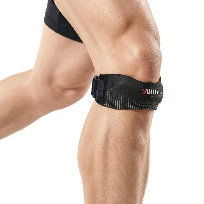 VILICO AB191 1Pc Patella Knee Support Strap Adjustable Compression Knee Brace for Running Jumping Rope - Black - 1