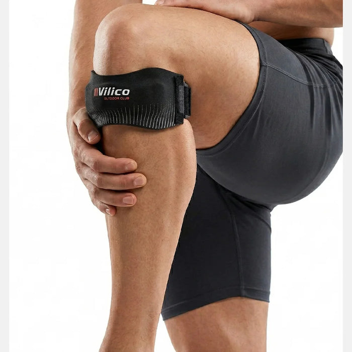 VILICO AB191 1Pc Patella Knee Support Strap Adjustable Compression Knee Brace for Running Jumping Rope - Black - 6
