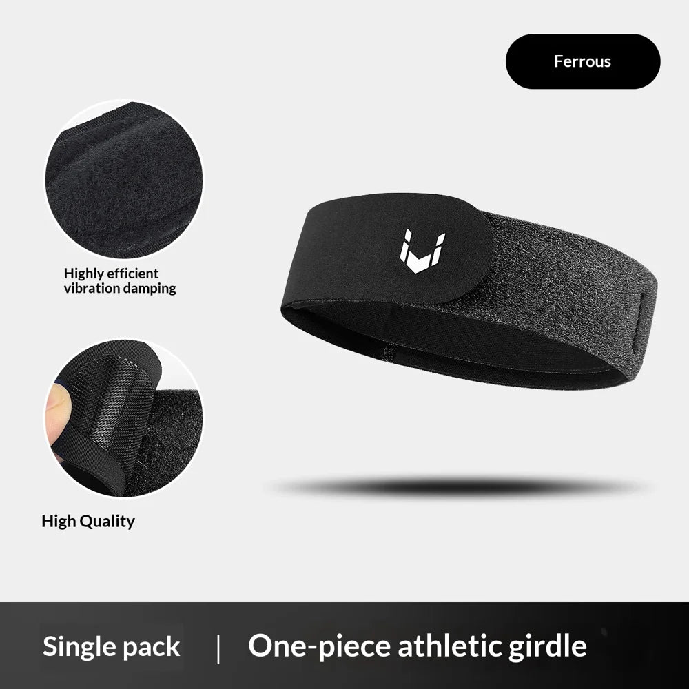 VILICO AB193 1Pc Anti-slip Knee Support Brace Adjustable Patella Band for Basketball Running Climbing - Black - 2
