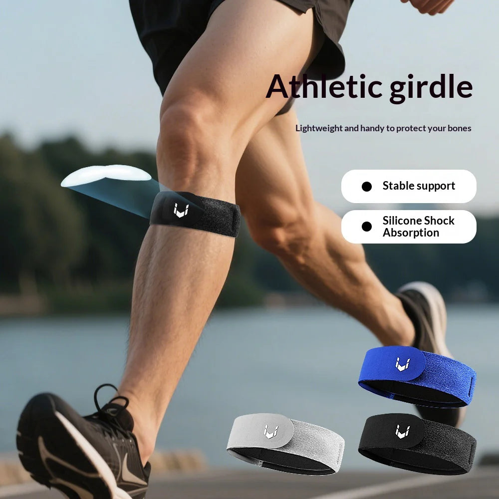 VILICO AB193 1Pc Anti-slip Knee Support Brace Adjustable Patella Band for Basketball Running Climbing - Black - 3