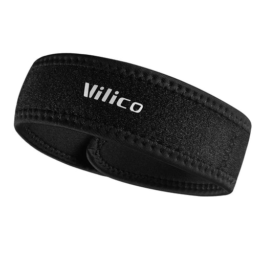 VILICO AB189 1Pc Professional Knee Support Shock Absorbing Adjustable Patella Strap for Basketball Running Fitness - Black/40cm - 1