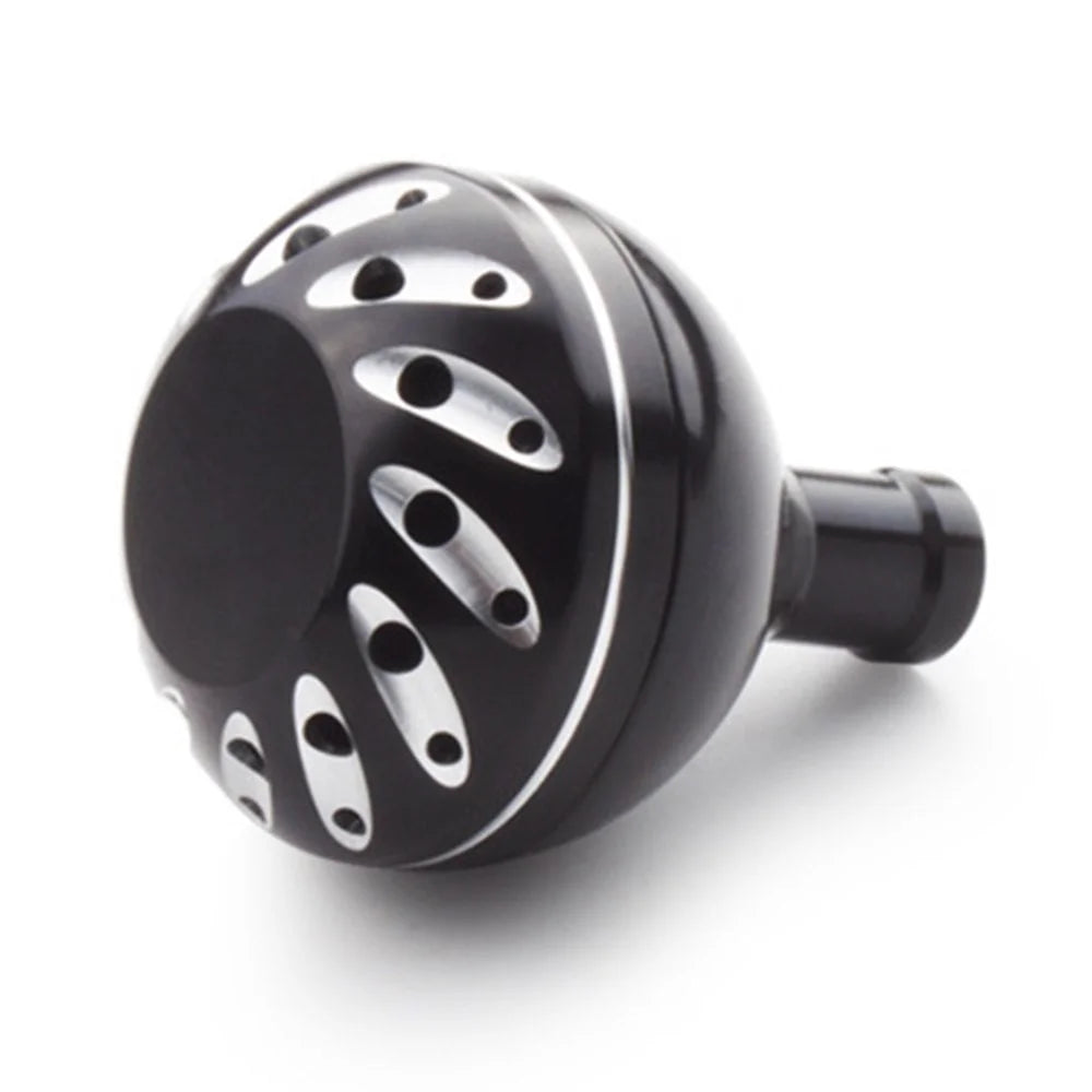 38mm Aluminum Alloy Fishing Reel Rocker Knob Handle Ball Grip Power Handle - Black  /  Silver - 1