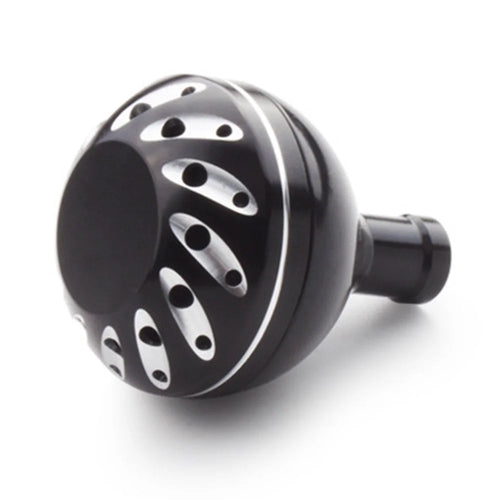 38mm Aluminum Alloy Fishing Reel Rocker Knob Handle Ball Grip Power Handle - Black  /  Silver - 1