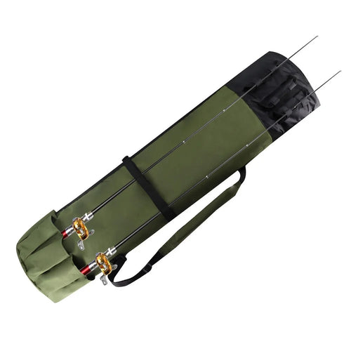KG0007 Cylindrical Fishing Pole Holder Bag 600D Oxford Cloth Portable Fishing Rod Organizer Bag - Army Green - 1
