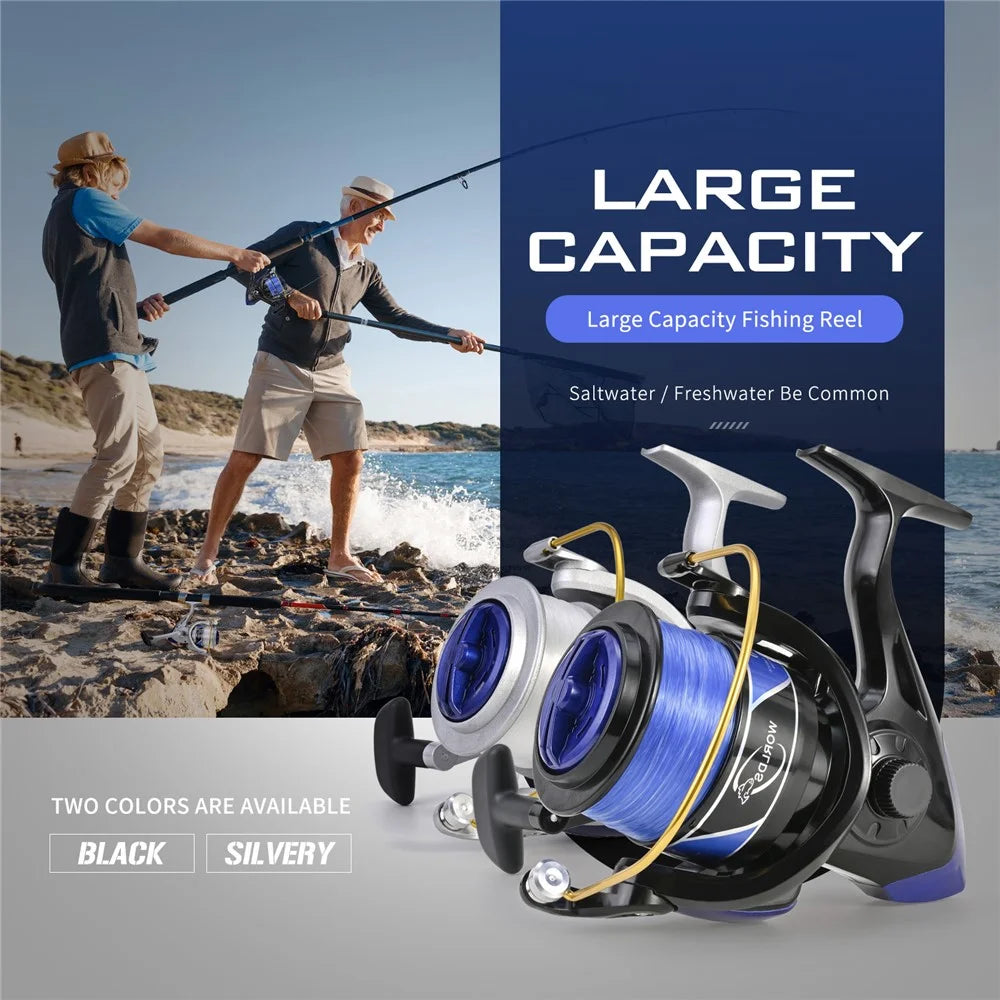 LEO 28265 YF10000 Large Capacity Spinning Reels Lightweight Ultra Smooth Powerful Fishing Reels - Black - 3