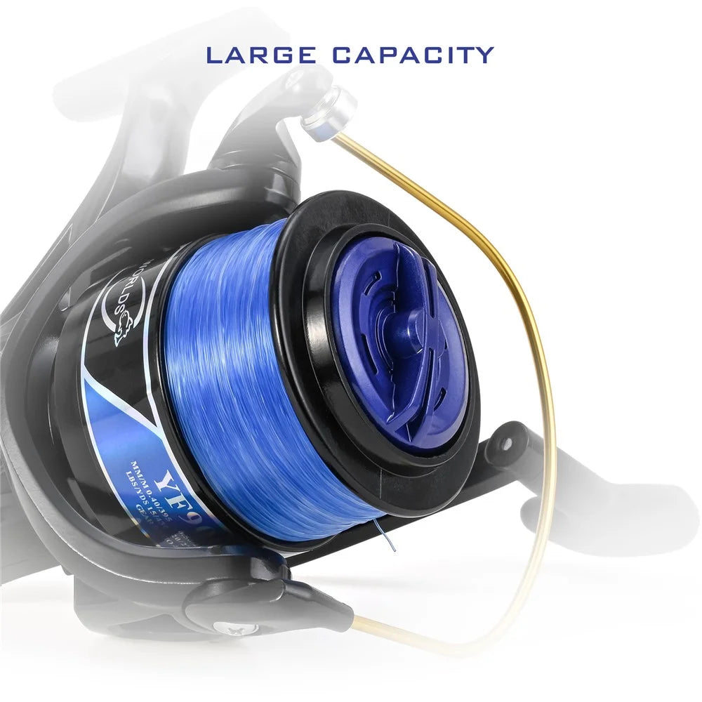LEO 28265 YF10000 Large Capacity Spinning Reels Lightweight Ultra Smooth Powerful Fishing Reels - Black - 4