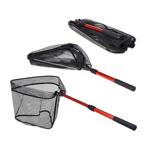 LEO 28262 Triangle Fishing Net Folding Aluminium Alloy+ABS Telescopic Handle Fishing Dip Net - 1