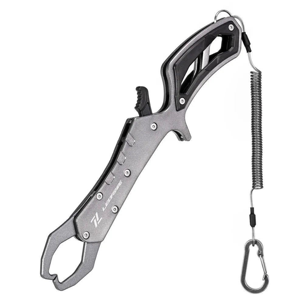 LEO 28235 Anti-skid Fishing Grip Aluminum Alloy Fish Control Clamp with Anti-lost Rope and Buckle - 1