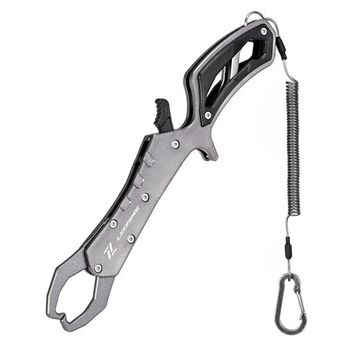 LEO 28235 Anti-skid Fishing Grip Aluminum Alloy Fish Control Clamp with Anti-lost Rope and Buckle - 1