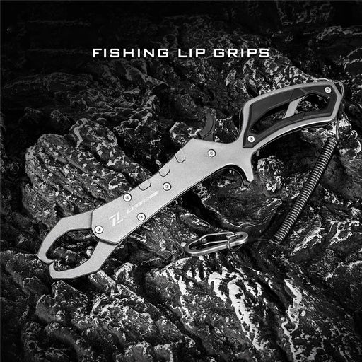 LEO 28235 Anti-skid Fishing Grip Aluminum Alloy Fish Control Clamp with Anti-lost Rope and Buckle - 2