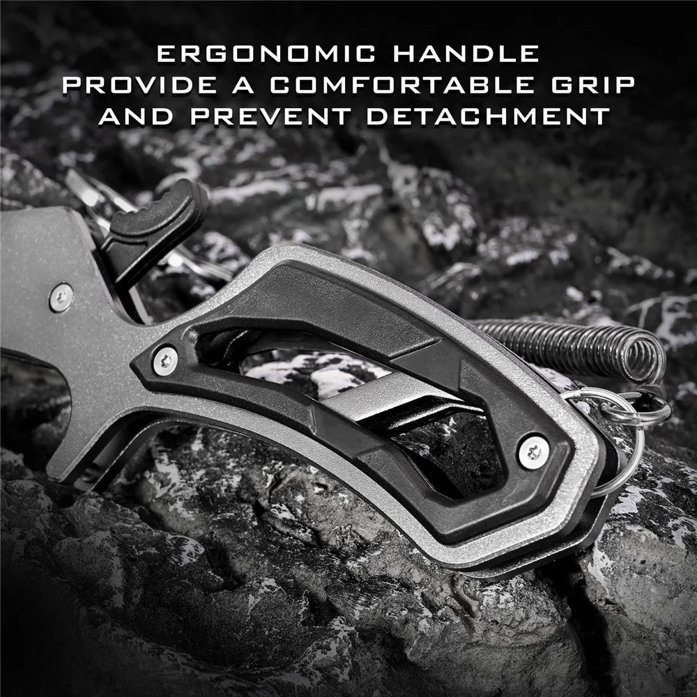 LEO 28235 Anti-skid Fishing Grip Aluminum Alloy Fish Control Clamp with Anti-lost Rope and Buckle - 4