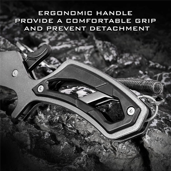 LEO 28235 Anti-skid Fishing Grip Aluminum Alloy Fish Control Clamp with Anti-lost Rope and Buckle - 4