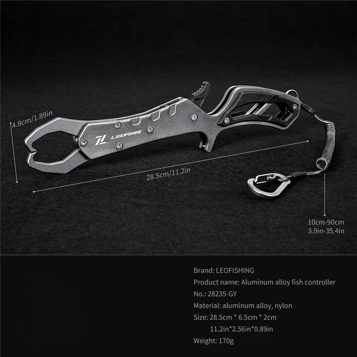 LEO 28235 Anti-skid Fishing Grip Aluminum Alloy Fish Control Clamp with Anti-lost Rope and Buckle - 5