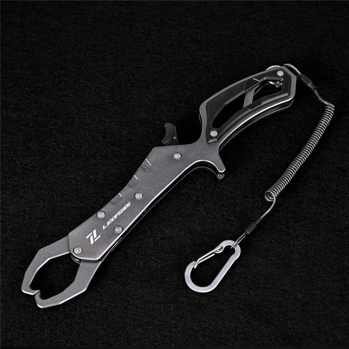 LEO 28235 Anti-skid Fishing Grip Aluminum Alloy Fish Control Clamp with Anti-lost Rope and Buckle - 7