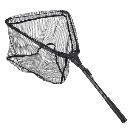 LEO 28036 40cm Portable Fish Landing Net Collapsible Triangular Nylon Fishing Net - Black - 1