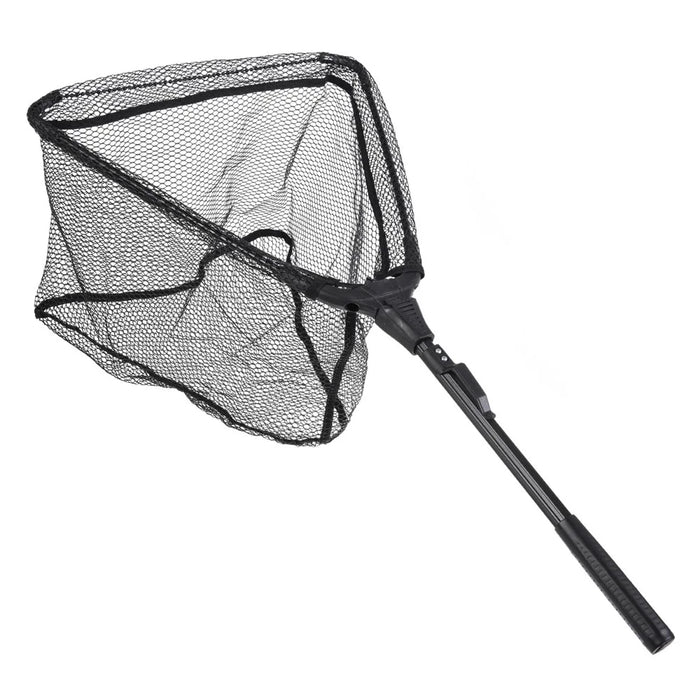 LEO 28036 40cm Portable Fish Landing Net Collapsible Triangular Nylon Fishing Net - Black - 1