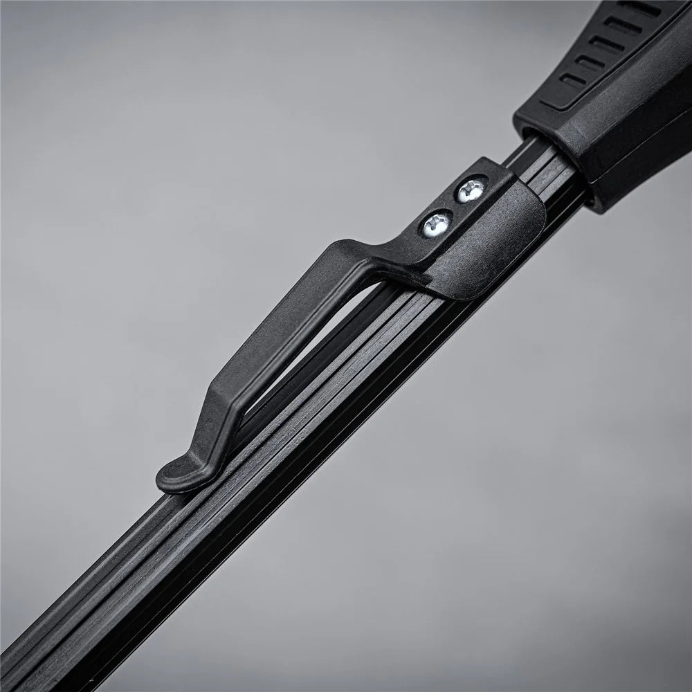 LEO 28036 30cm Portable Fish Landing Net Foldable Triangular Nylon Fishing Dip Net - Black - 6