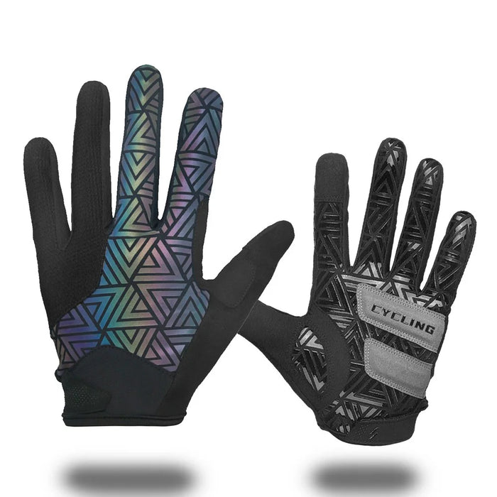 CYCLING Anti-slip Mittens Shock Absorbing Full Finger Touch Screen Cycling Gloves - M - 1