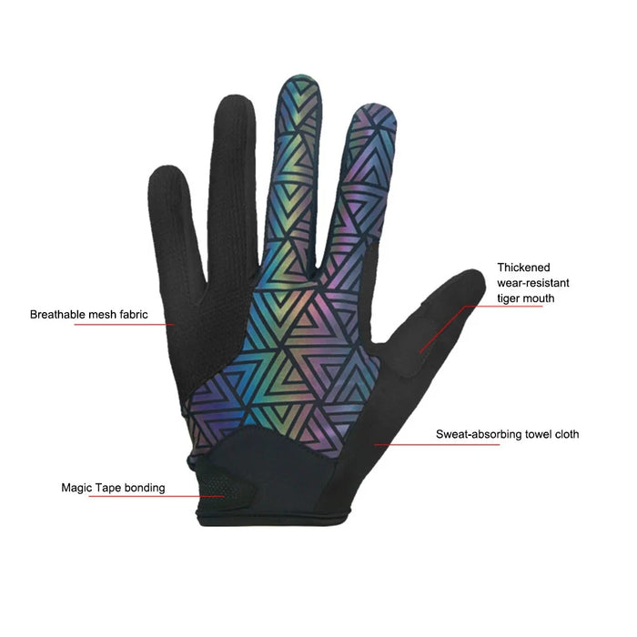 CYCLING Anti-slip Mittens Shock Absorbing Full Finger Touch Screen Cycling Gloves - M - 6