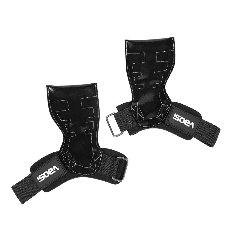 VBOSI 4304V 1 Pair Lifting Straps Weightlifting Grips Magic Tape Wrist Support for Gym Training - M Black - 1