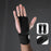 VBOSI 3304V 1 Pair Second-layer Cowhide 3-Hole Grips with Wrist Support Weightlifting Gloves for Deadlift Pull-up Gym Training - M Black - 1