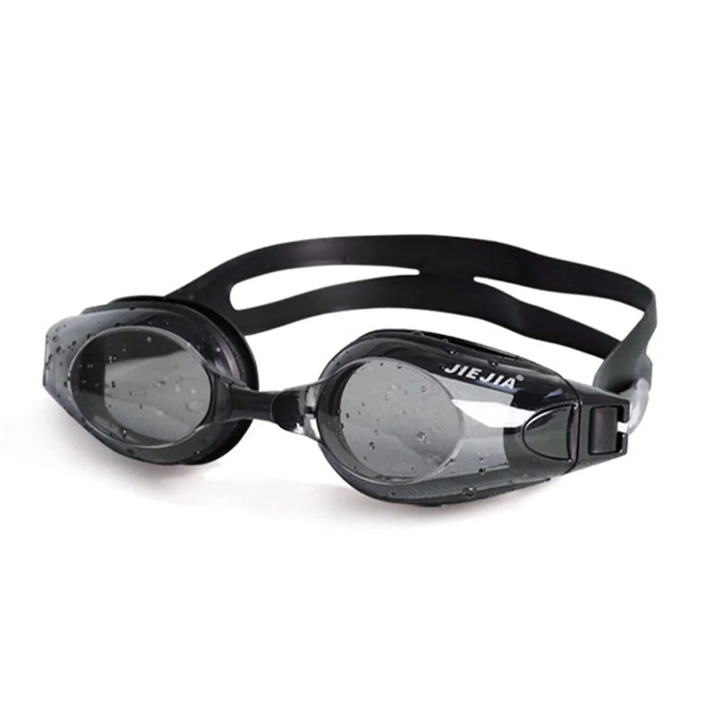 JIEJIA AH100 Adult Swimming Goggles Waterproof HD Glasses Anti-Fog Eyeglasses - Black - 1