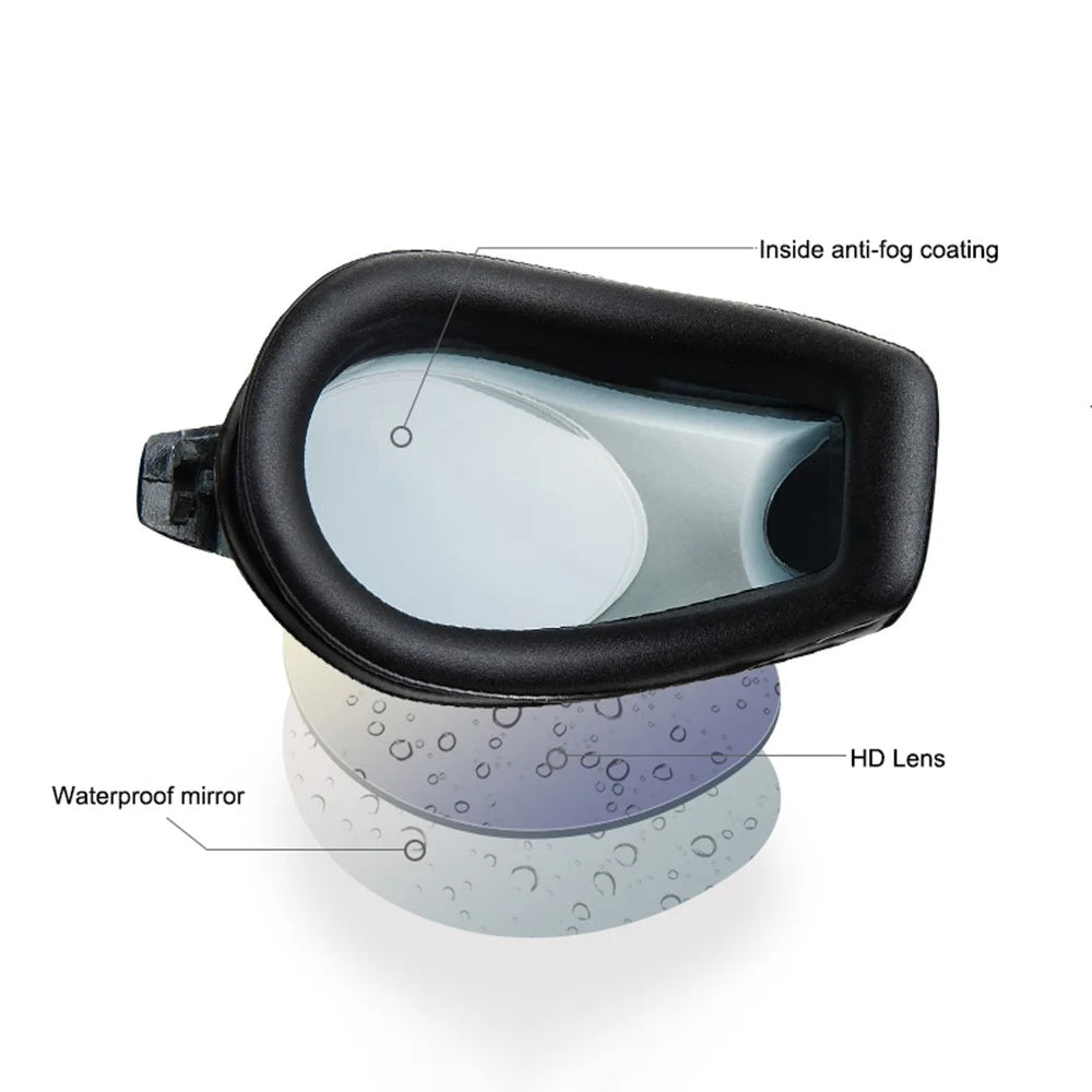 JIEJIA AH100 Adult Swimming Goggles Waterproof HD Glasses Anti-Fog Eyeglasses - Black - 4