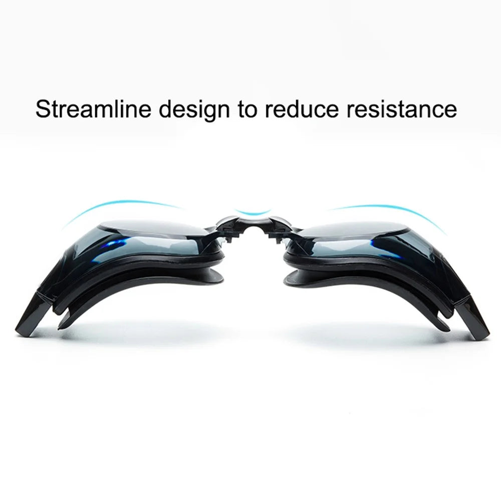JIEJIA AH100 Adult Swimming Goggles Waterproof HD Glasses Anti-Fog Eyeglasses - Black - 7