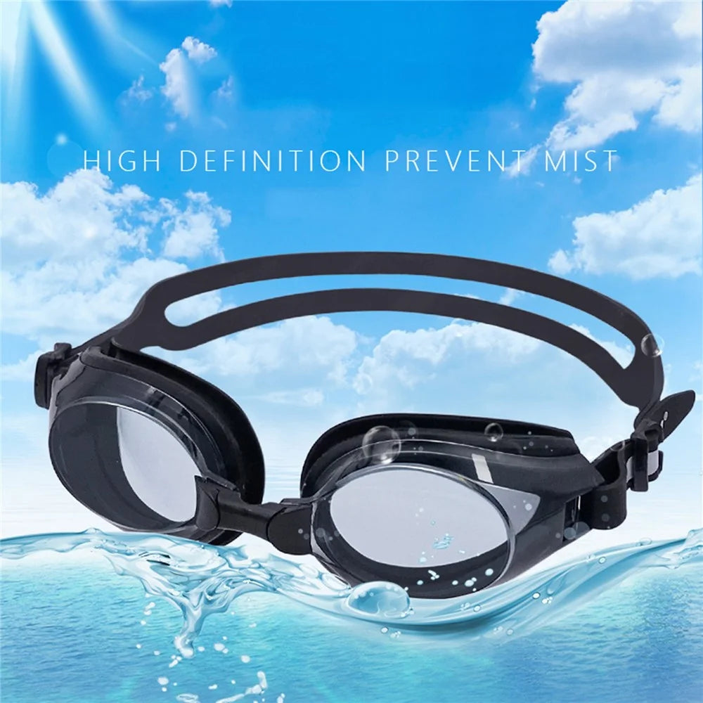 JIEJIA AM100 Adult Swimming Goggles HD Waterproof Glasses Anti-Fog Anti-UV Eyeglasses - Black - 3