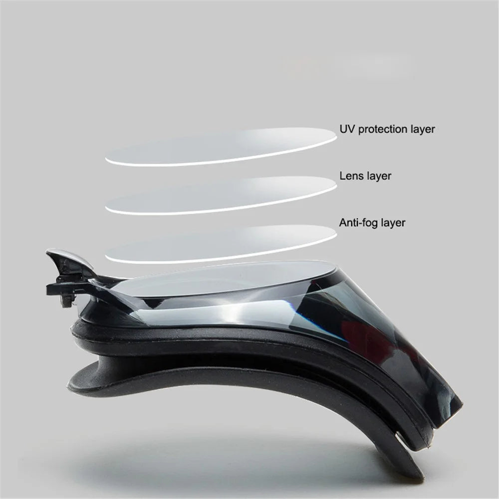 JIEJIA AM100 Adult Swimming Goggles HD Waterproof Glasses Anti-Fog Anti-UV Eyeglasses - Black - 6