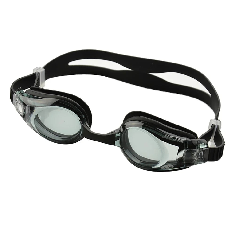 JIEJIA OPT2660 Adult Myopia Swimming Goggles HD Waterproof Anti-Fog Anti-UV Eyeglasses - Black / 150 Degrees - 1