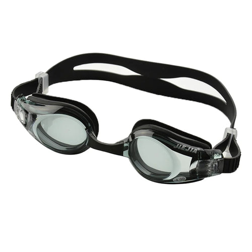 JIEJIA OPT2660 Adult Myopia Swimming Goggles HD Waterproof Anti-Fog Anti-UV Eyeglasses - Black / 150 Degrees - 1