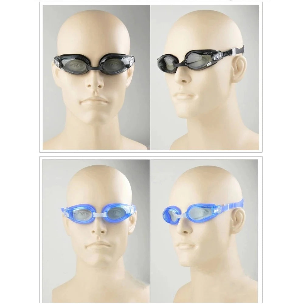 JIEJIA OPT2660 Adult Myopia Swimming Goggles HD Waterproof Anti-Fog Anti-UV Eyeglasses - Black / 150 Degrees - 7