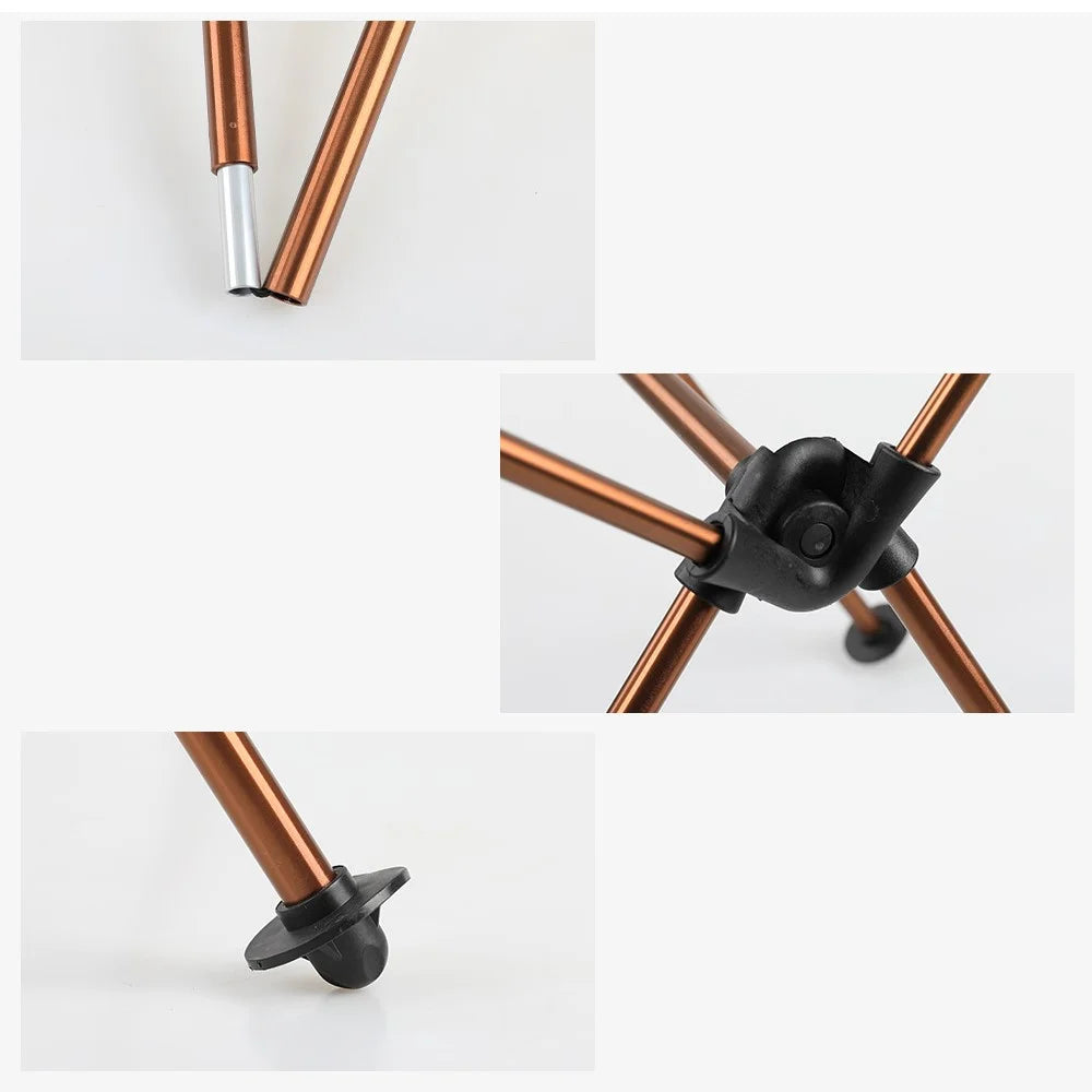 HALIN Portable Folding Chair Aluminum Alloy 1200D Oxford Cloth Outdoor Camping Fishing Backrest Chair - Orange - 5