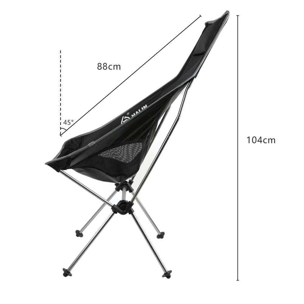 HALIN Portable Folding Chair Aluminum Alloy 1200D Oxford Cloth Outdoor Camping Fishing Backrest Chair - Orange - 6