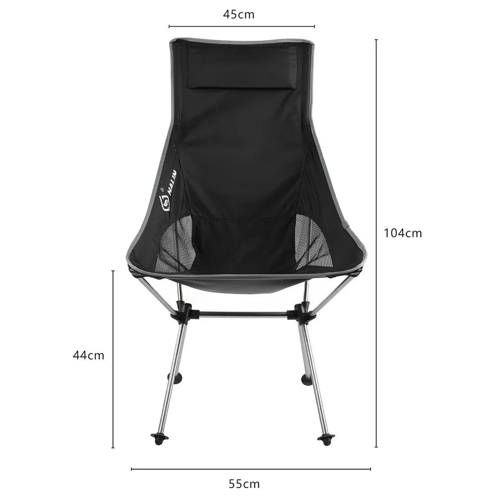 HALIN Portable Folding Chair Aluminum Alloy 1200D Oxford Cloth Outdoor Camping Fishing Backrest Chair - Orange - 7