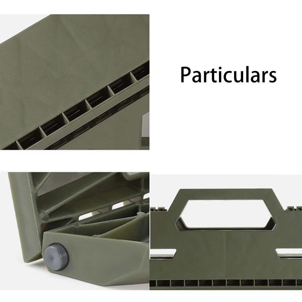 HALIN Portable PP Folding Stool Outdoor Camping Hiking Fishing Stool - Khaki - 4