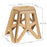 HALIN Portable PP Folding Stool Outdoor Camping Hiking Fishing Stool - Khaki - 7