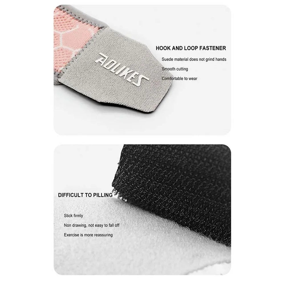 AOLIKES 8001 1Pc Sports Compression Wristband Knitted Bandage Fitness Wrap Wrist Strap - Grey - 6