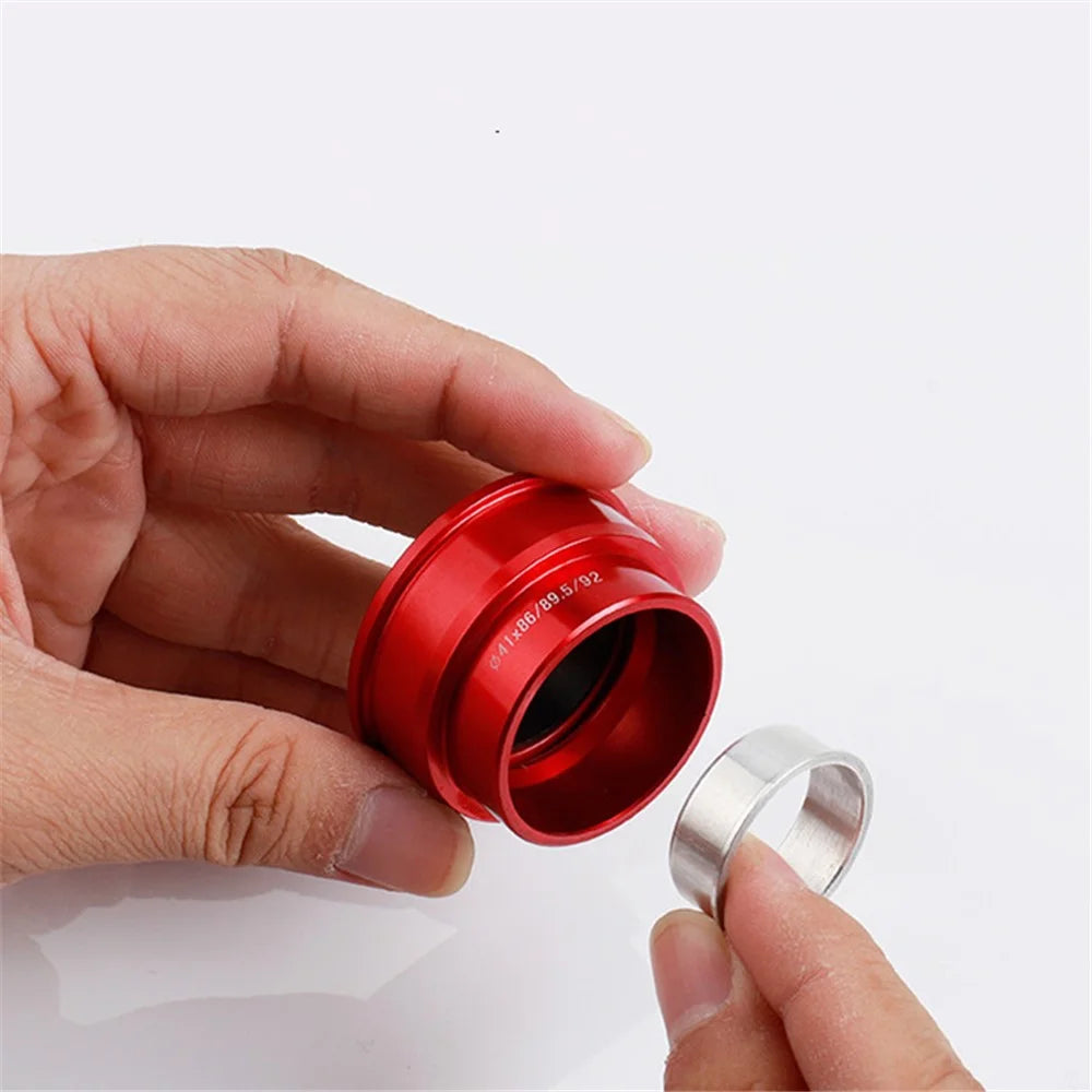 GUB BB86/92 MTB Road Bike Bottom Bracket Ceramic Bearing Press Fit for 22mm-24mm Crankset - Red - 2