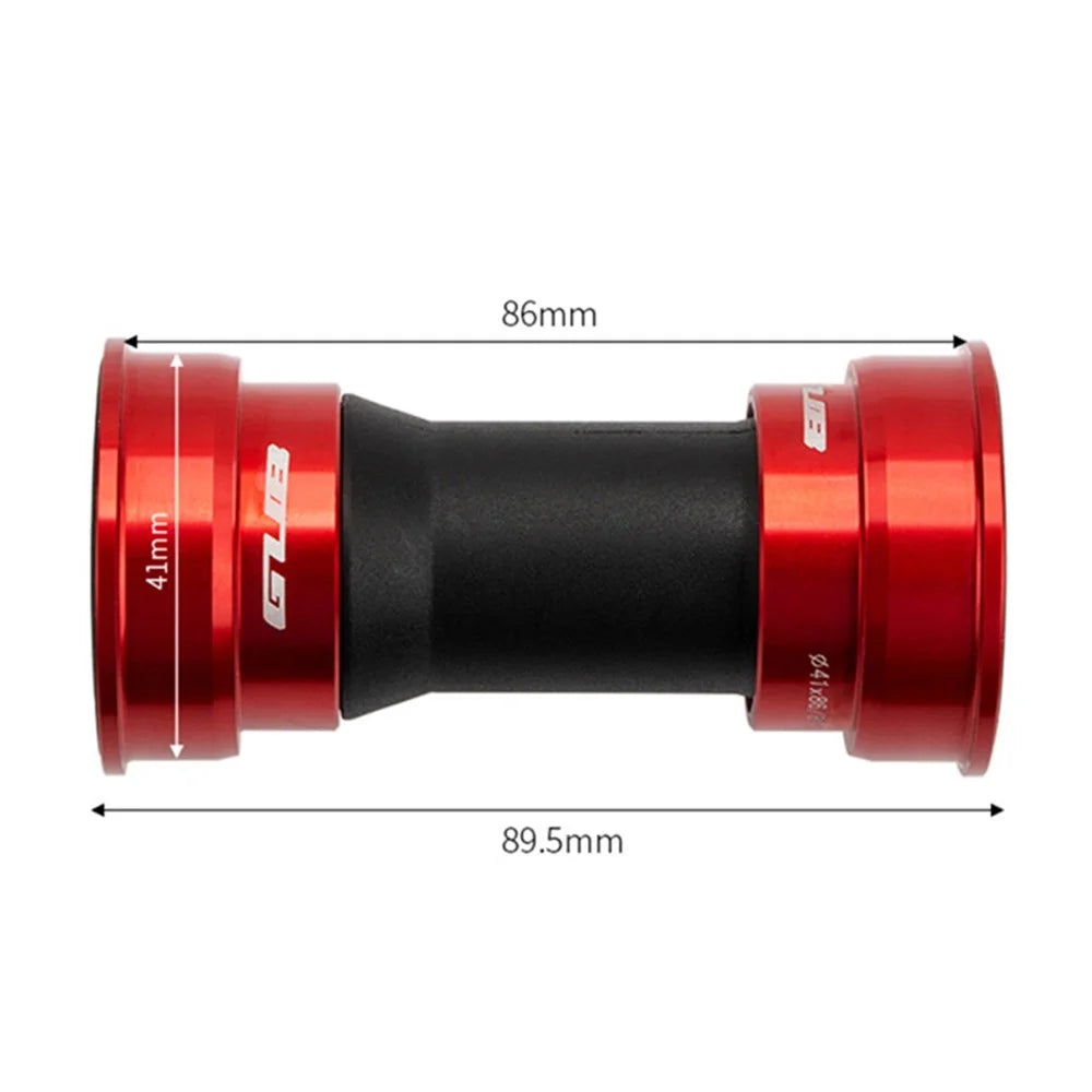 GUB BB86/92 MTB Road Bike Bottom Bracket Ceramic Bearing Press Fit for 22mm-24mm Crankset - Red - 7